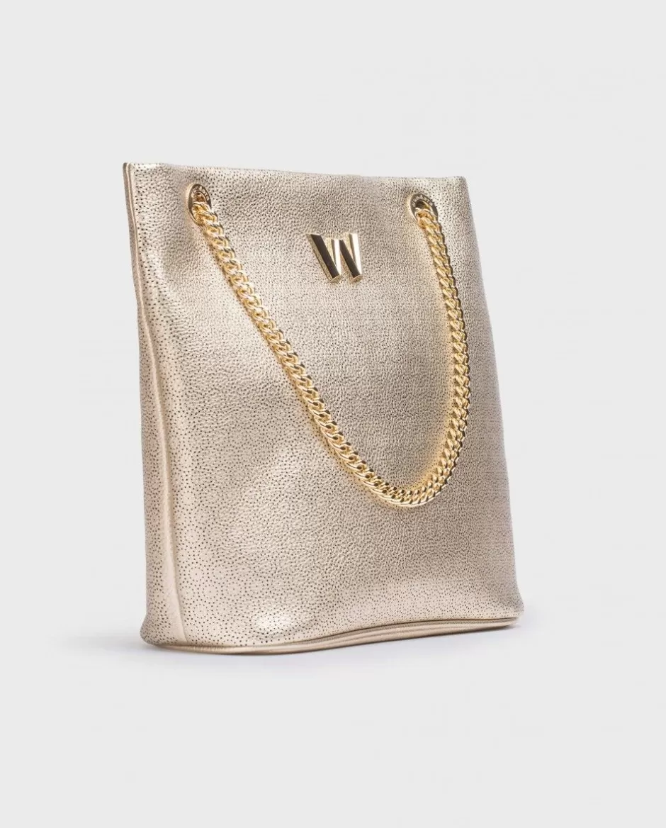 Totes<Wonders Lily Gold Shopper Platino