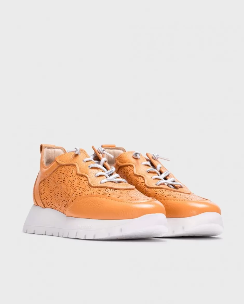 Flat Shoes<Wonders Orange Cairo Sneaker Apricot