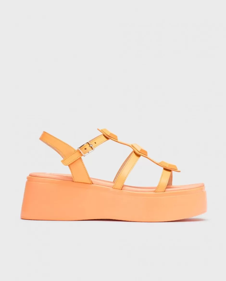 Sandals<Wonders Orange Carolina Platform Sandals Apricot