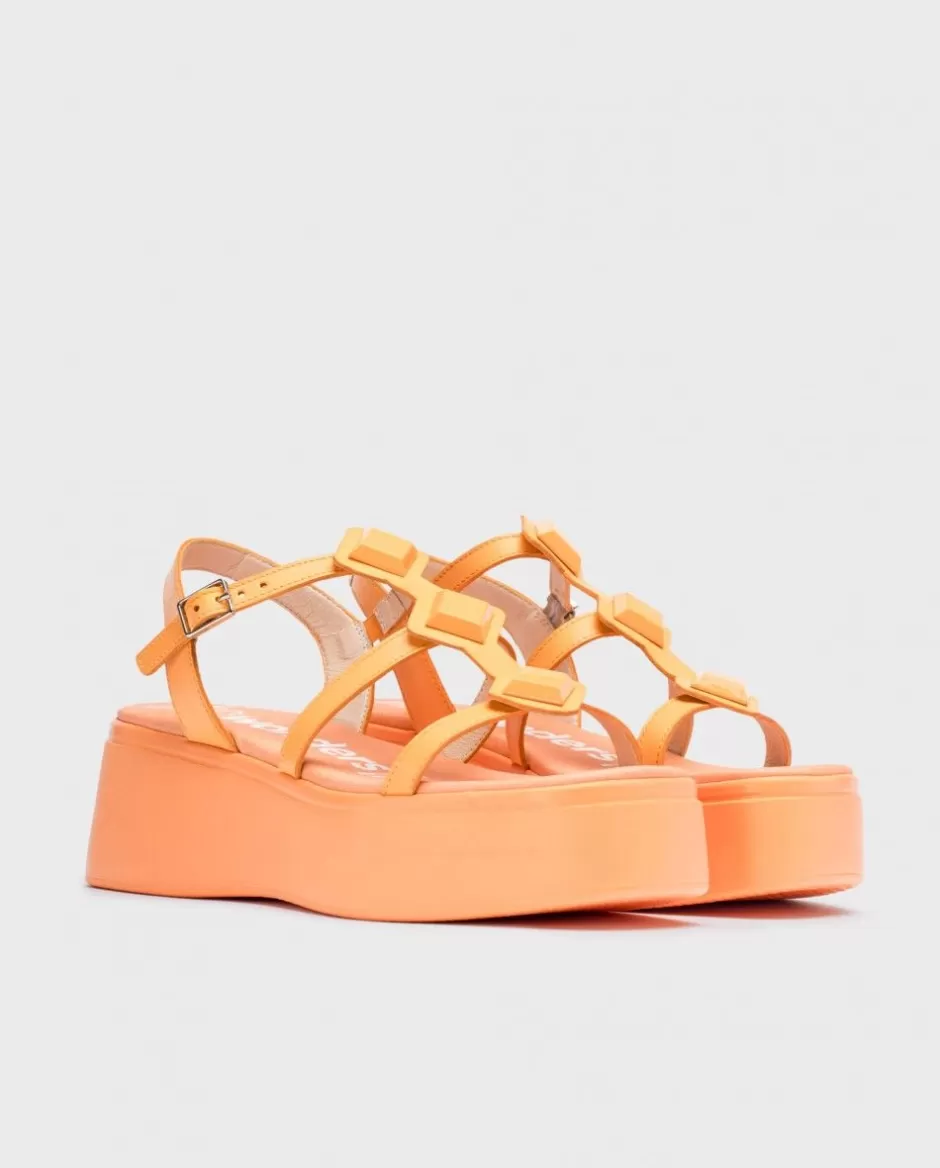 Sandals<Wonders Orange Carolina Platform Sandals Apricot