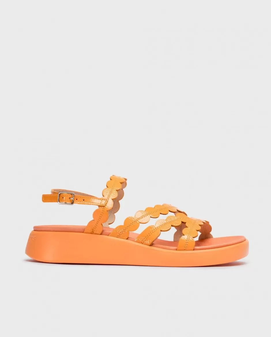 Flat Shoes<Wonders Orange Motril Sandals Apricot