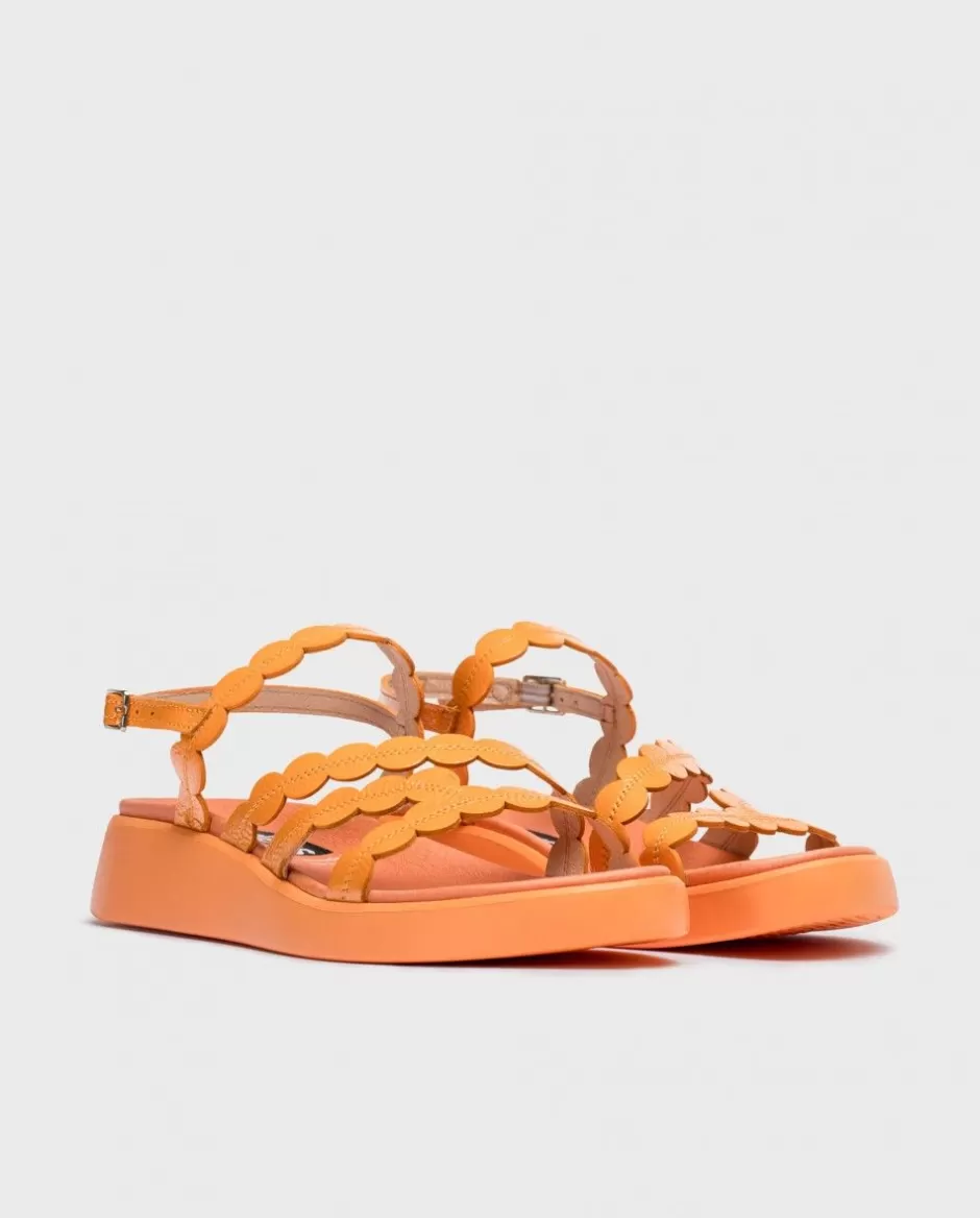 Flat Shoes<Wonders Orange Motril Sandals Apricot