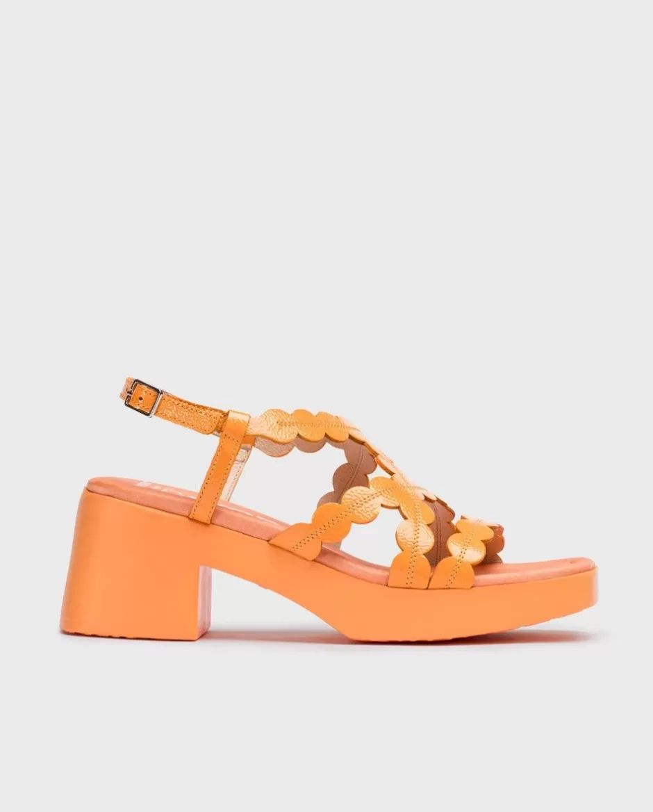 Sandals<Wonders Orange Neus Heeled Sandals Apricot