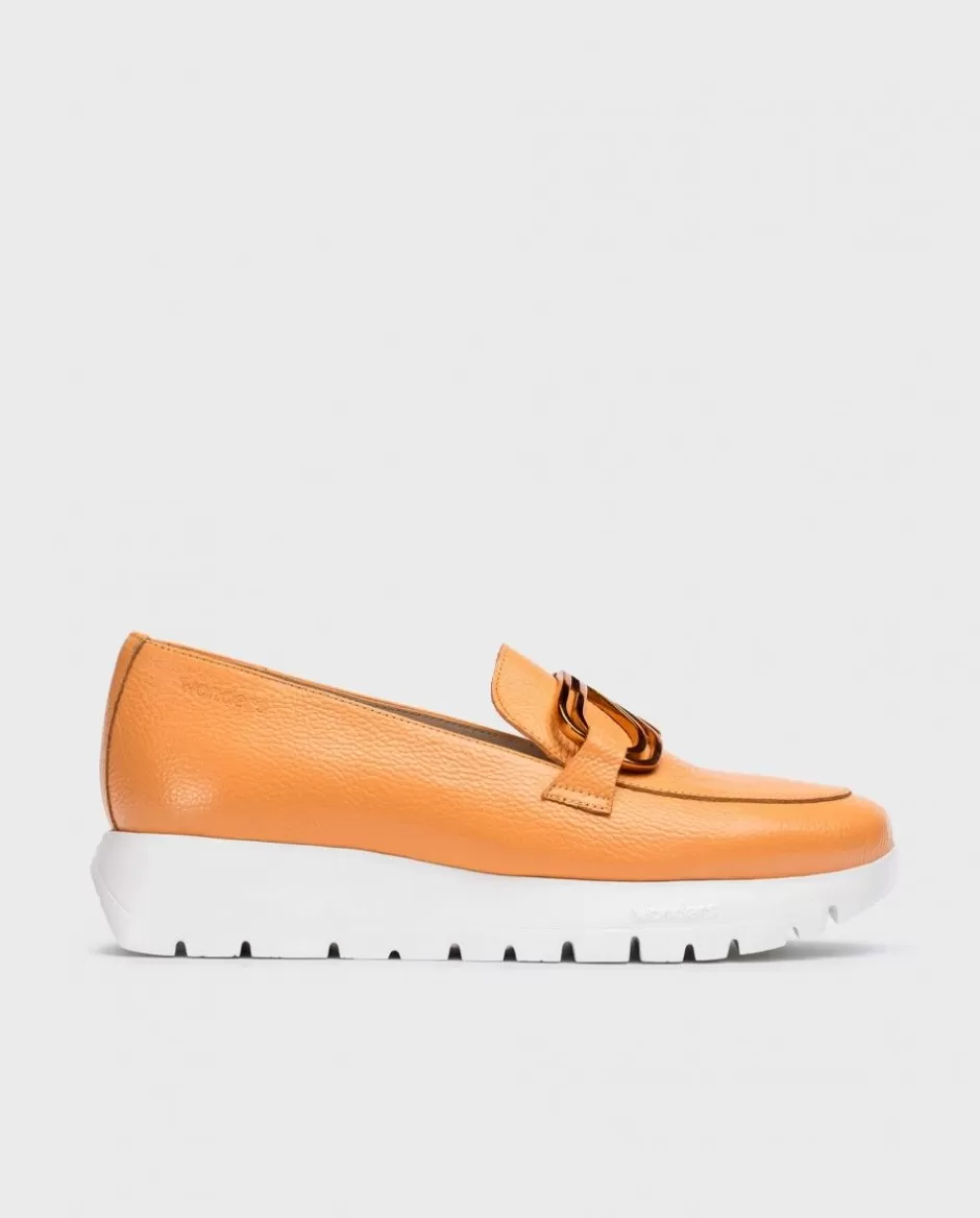 Flat Shoes<Wonders Orange Sidney Moccasin Apricot