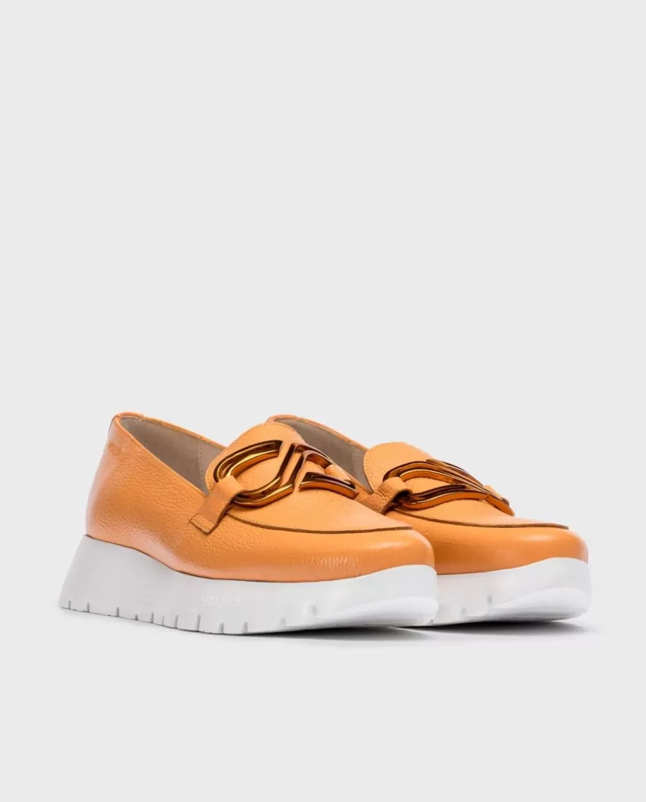 Flat Shoes<Wonders Orange Sidney Moccasin Apricot