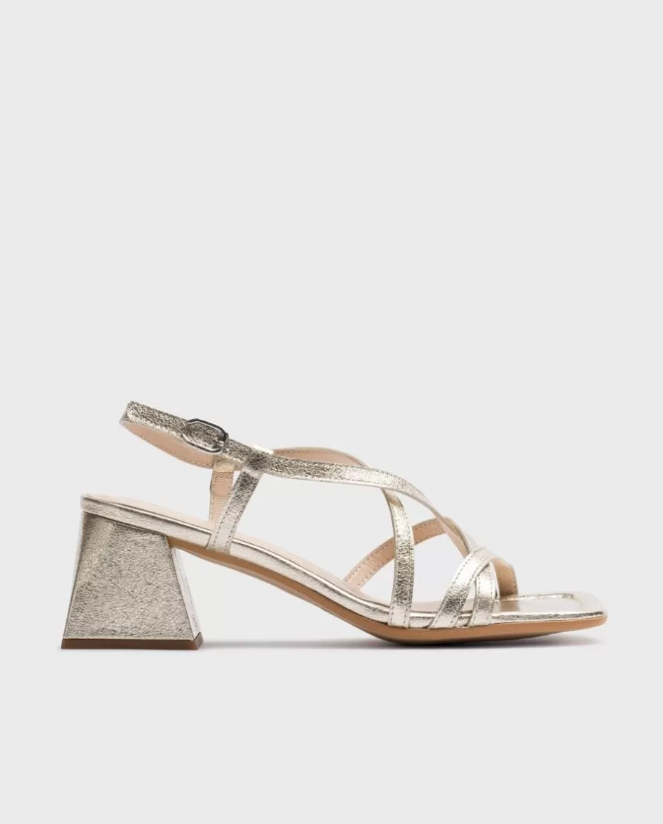 Heels<Wonders Platinum Sofia Heeled Sandals Platino