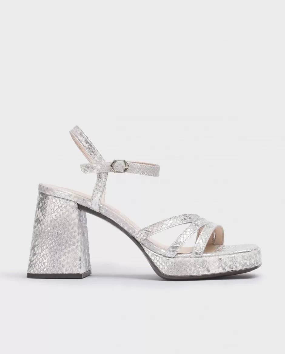 Heels<Wonders Silver Love Sandal Plata