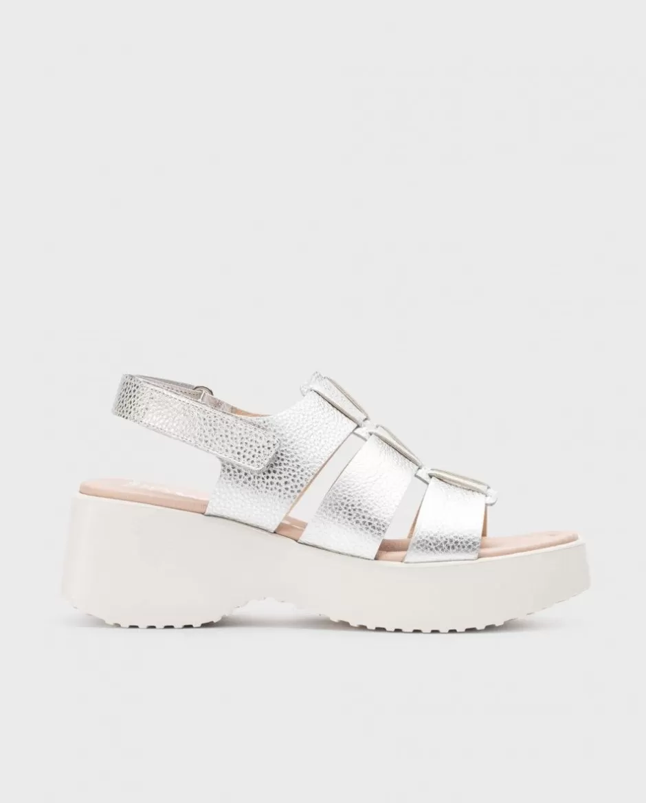 Sandals<Wonders Silver Nora Sandals Plata