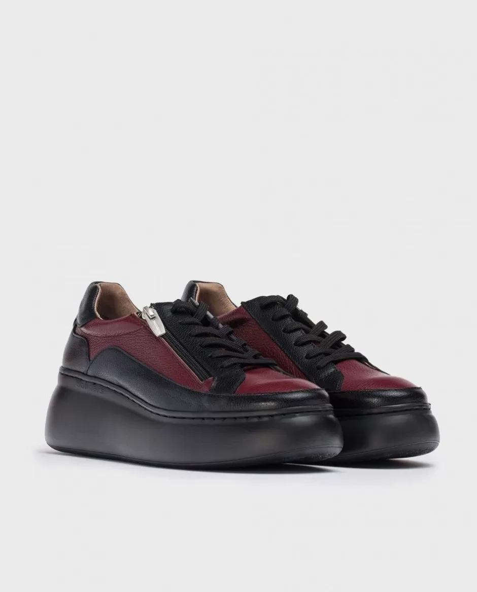 Sneakers<Wonders Tyler Bordeaux Sneaker Negro/Vino