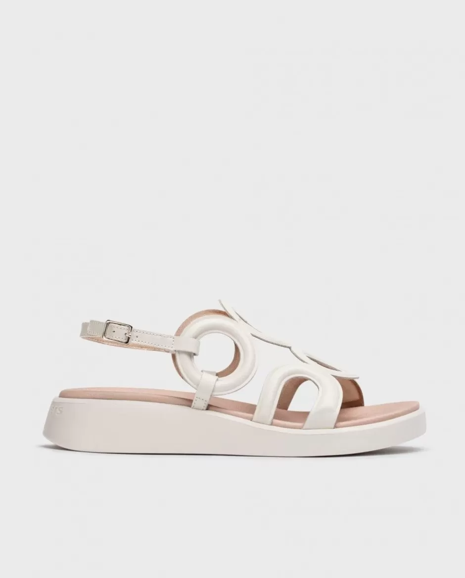 Flat Shoes<Wonders White Arizona Sandals Off