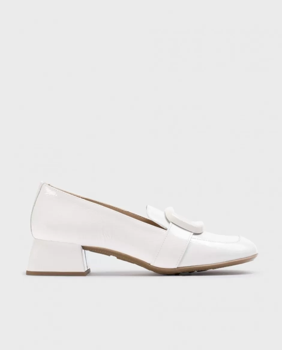 Heels<Wonders White Elein Mocassin Off