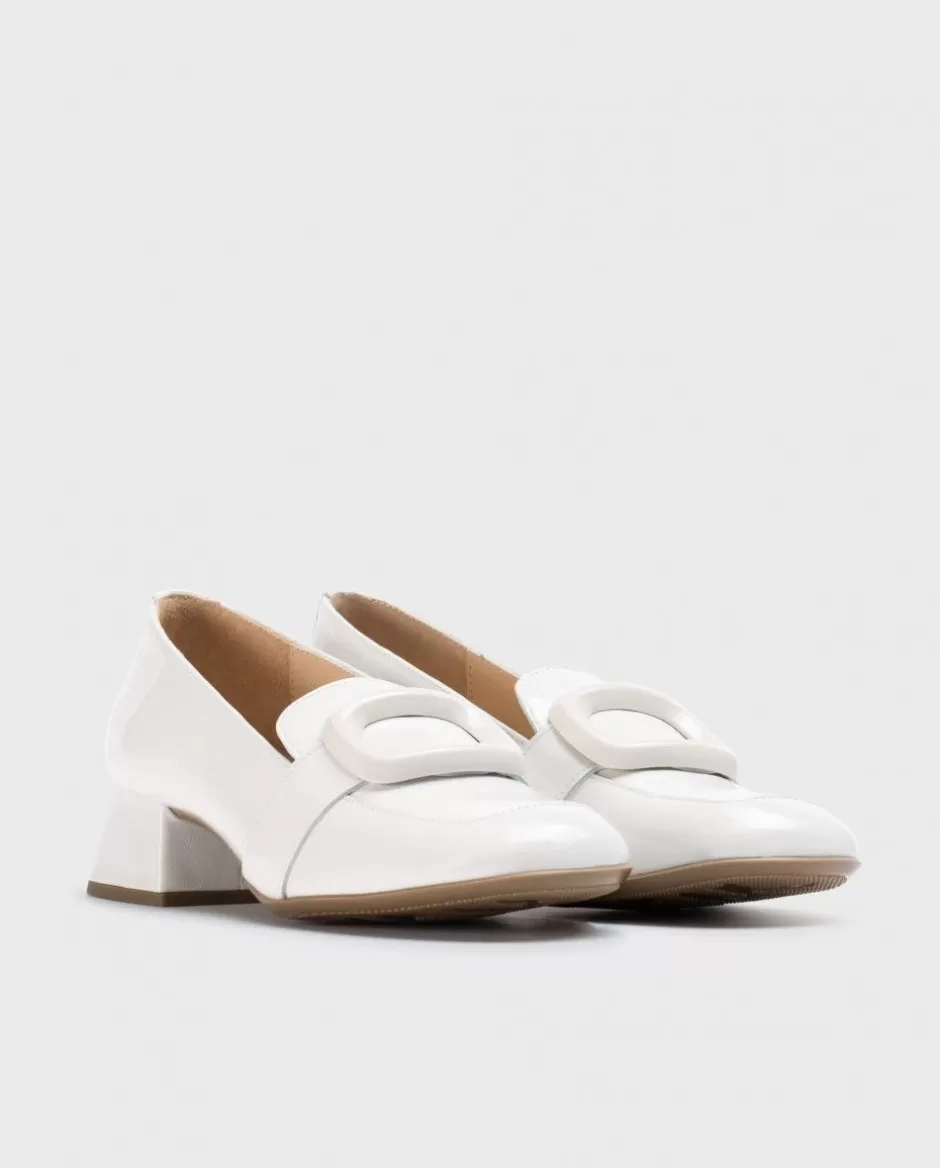 Heels<Wonders White Elein Mocassin Off