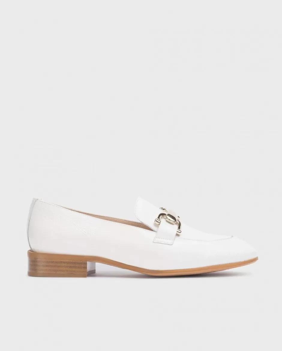 Flat Shoes<Wonders White Ermes Moccasin Off