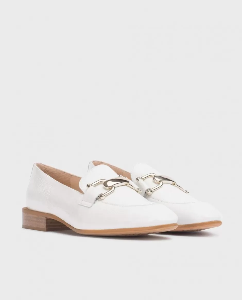 Flat Shoes<Wonders White Ermes Moccasin Off