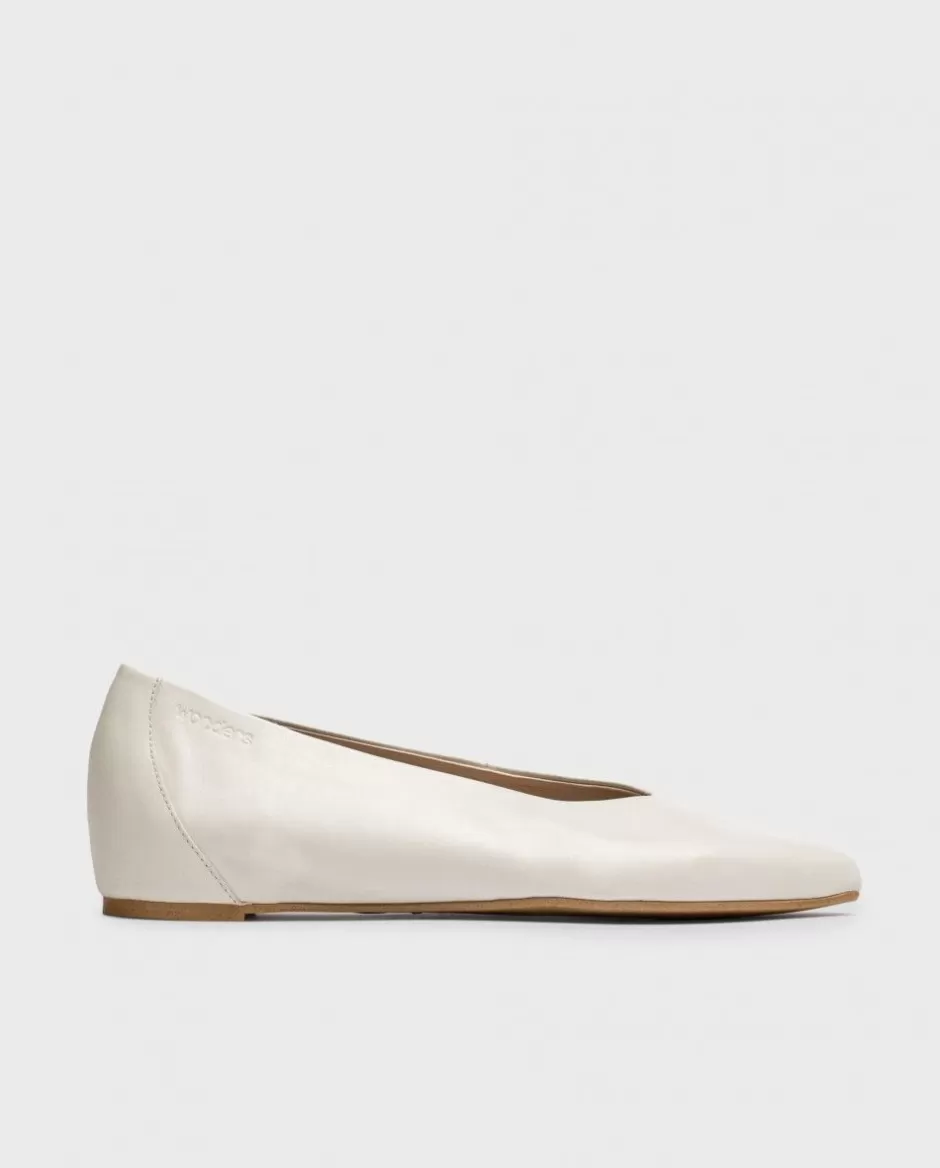 Flat Shoes<Wonders White Triana Ballet Flat Off