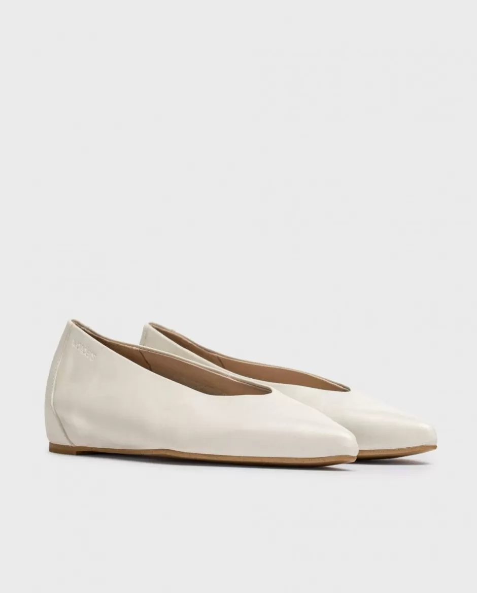 Flat Shoes<Wonders White Triana Ballet Flat Off